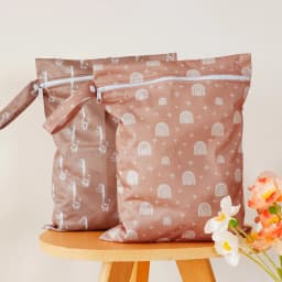 2PCS/Set Recycled PUL Wetbag For Baby Diapers Nappies Reusable Waterproof Diaper Bag 26cmx36cm