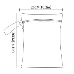 2PCS/Set Recycled PUL Wetbag For Baby Diapers Nappies Reusable Waterproof Diaper Bag 26cmx36cm