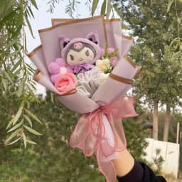 Cartoon My Melody Kuromi Cinnamoroll Kt Cat Plush Doll Creative Flower Bouquet Valentine Christmas Graduation Birthday Gift