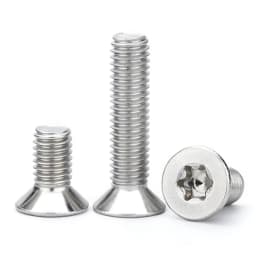 50/ 20/ 10 /5pcs M1.6 M2 M2.5 M3 M4 M5 M6 M8 304 Stainless Steel Six-Lobe Torx Flat Countersunk Head Screw Bolt GB2673