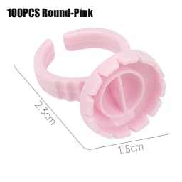 50/100Pcs Wholesale Disposable Eyelash Glue Fan Cup Rings Holder Container Tattoo Pigment Eyelash Extension Tools Lash Supplies