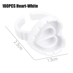 50/100Pcs Wholesale Disposable Eyelash Glue Fan Cup Rings Holder Container Tattoo Pigment Eyelash Extension Tools Lash Supplies
