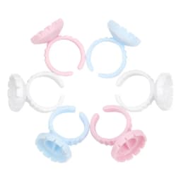 50/100Pcs Wholesale Disposable Eyelash Glue Fan Cup Rings Holder Container Tattoo Pigment Eyelash Extension Tools Lash Supplies