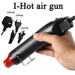 300W Electrical Mini Heat Gun Handheld Hot Air Gun with 300PCS Heat Shrink Butt for DIY Craft Embossing Shrink Wrapping PVC