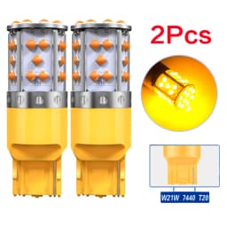 A Pack 1156 P21W Ba15s Bau15s PY21W 7507 LED Canbus No Hyper Flash Turn Signal Light Bulb Built-in Resistor Error Free Orange