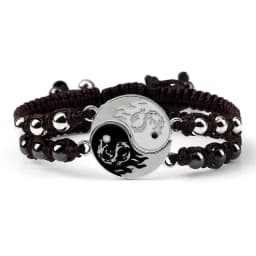 2Pcs/set Dragon Tai Chi Gossip Braided Bracelet for Women Men Best Friends Adjustable Yin Yang Bracelets Fashion Couple Jewelry