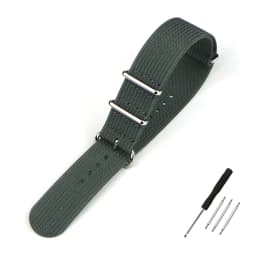 One-Piece Ribbed Watch Strap 16mm 18mm 19mm 20mm 21mm 22mm 24mm Nylon Military Straps Watchband Braid Ballistic Fabric Bands