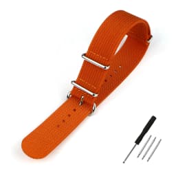 One-Piece Ribbed Watch Strap 16mm 18mm 19mm 20mm 21mm 22mm 24mm Nylon Military Straps Watchband Braid Ballistic Fabric Bands