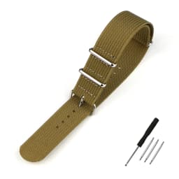 One-Piece Ribbed Watch Strap 16mm 18mm 19mm 20mm 21mm 22mm 24mm Nylon Military Straps Watchband Braid Ballistic Fabric Bands