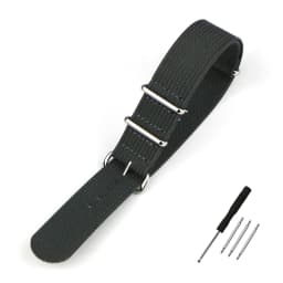 One-Piece Ribbed Watch Strap 16mm 18mm 19mm 20mm 21mm 22mm 24mm Nylon Military Straps Watchband Braid Ballistic Fabric Bands
