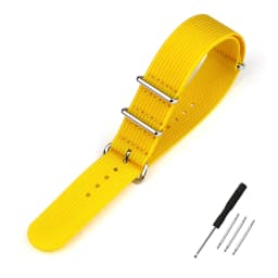 One-Piece Ribbed Watch Strap 16mm 18mm 19mm 20mm 21mm 22mm 24mm Nylon Military Straps Watchband Braid Ballistic Fabric Bands