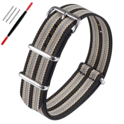 One-Piece Ribbed Watch Strap 16mm 18mm 19mm 20mm 21mm 22mm 24mm Nylon Military Straps Watchband Braid Ballistic Fabric Bands
