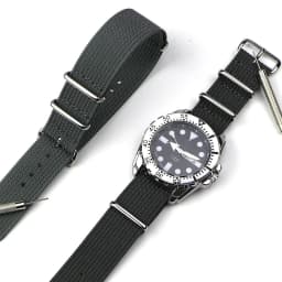 One-Piece Ribbed Watch Strap 16mm 18mm 19mm 20mm 21mm 22mm 24mm Nylon Military Straps Watchband Braid Ballistic Fabric Bands