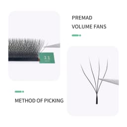 GLAMLASH 4D W Shape Eyelash Extensions Premade Volume Fan Lashes 5D W Style Lashes Comfortable Faux Mink Volume Natural Eyelash