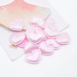 100Pcs 22*18mm Colorful Heart Applique for Handmade Hat Crafts Clothes Sewing Patches DIY Headwear Clips Bow Decor Accessories