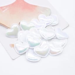 100Pcs 22*18mm Colorful Heart Applique for Handmade Hat Crafts Clothes Sewing Patches DIY Headwear Clips Bow Decor Accessories
