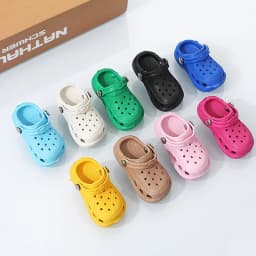 3D New Mini Shoes Shape PVC Shoe Charms for Clogs Accessories Women Beach Bag Sandals Buckle Kids Shoe Pins DIY Shoe Decorations