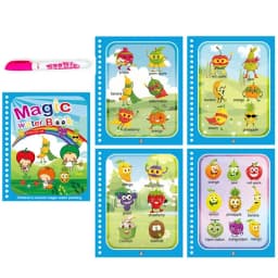 Children Early Education Toys Magical Book with Pen Water Drawing Montessori Toys Gift Reusable Coloring Book Magic Drawing Book