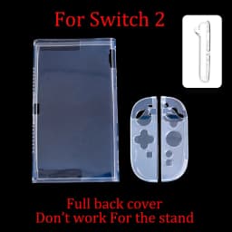 Transparent TPU Soft Case Protective Shell Cover For Nintendo Switch 2/NS Oled Game Console Joy-con Crystal Back Full Protector