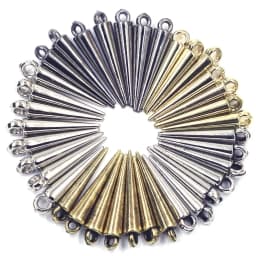 100Pcs Pendants Rivet Studs Spikes Punk Tear Nail Cone Acrylic For Earring Bracelets Jewelry DIY Making Charms Findings 23mm
