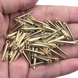 100Pcs Pendants Rivet Studs Spikes Punk Tear Nail Cone Acrylic For Earring Bracelets Jewelry DIY Making Charms Findings 23mm