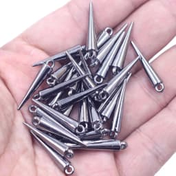 100Pcs Pendants Rivet Studs Spikes Punk Tear Nail Cone Acrylic For Earring Bracelets Jewelry DIY Making Charms Findings 23mm