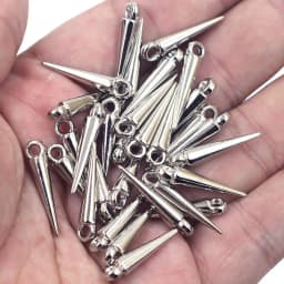 100Pcs Pendants Rivet Studs Spikes Punk Tear Nail Cone Acrylic For Earring Bracelets Jewelry DIY Making Charms Findings 23mm