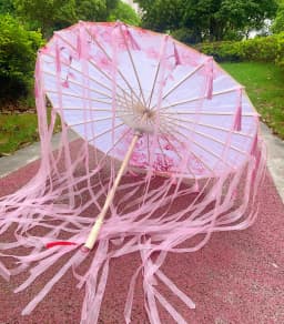 Chinese Dance Performance Lace Umbrella Classical Hanfu Oil Paper Umbrella Fairy Ancient Parasol Paraguas Inverso El Principito