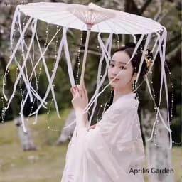 Chinese Dance Performance Lace Umbrella Classical Hanfu Oil Paper Umbrella Fairy Ancient Parasol Paraguas Inverso El Principito
