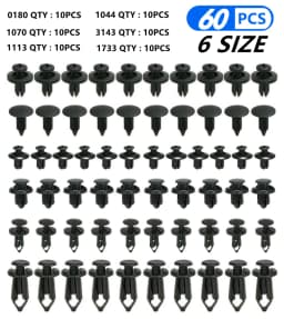 6 Size 60Pcs Auto Fastener Clips For Mazda 3 6 CX-5 323 5 CX5 2 626 Spoilers MX5 CX 5 GH CX-7 GG CX3 CX7 MPV RX