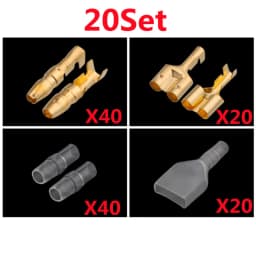 10/20/50Sets 4.0 Bullet terminal Electrical Wire Connector Diameter 4MM Male + Female 1:2 Transparent Sheath