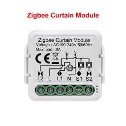 GIRIER Tuya ZigBee 3.0 Smart Curtain Switch Module for Roller Blinds Shutter Electric Motor 1/2 Gang Work with Alexa Google Home