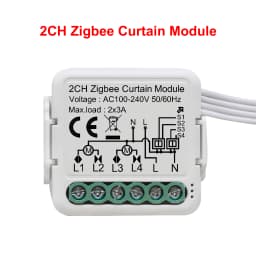 GIRIER Tuya ZigBee 3.0 Smart Curtain Switch Module for Roller Blinds Shutter Electric Motor 1/2 Gang Work with Alexa Google Home