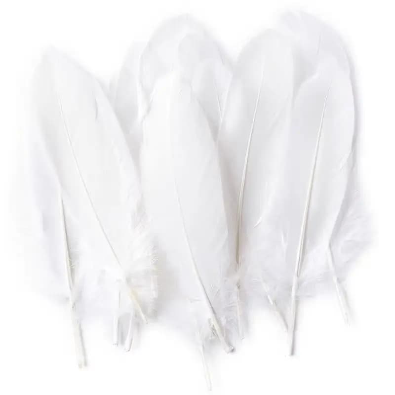 50pcs Natural Goose Feathers Plumes 15-20cm White Feather Plume for Home Decoration Craft DIY Party Jewelry Decoration