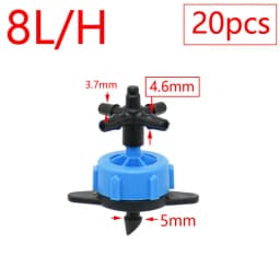 2L 4L 8L Dripper Irrigation 2/4-way Arrow Dropper Connector Cross Water Splitter Emitter Drip Arrow Micro Drip Irrigation System