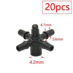 2L 4L 8L Dripper Irrigation 2/4-way Arrow Dropper Connector Cross Water Splitter Emitter Drip Arrow Micro Drip Irrigation System