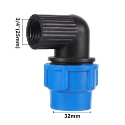 20/25/32mm PE Pipe Quick Connector Elbow Reducing Water Pipe Joint Plastic Female Thread 1/2" 3/4" Pvc Fittings