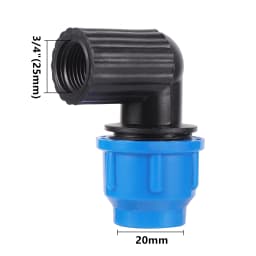 20/25/32mm PE Pipe Quick Connector Elbow Reducing Water Pipe Joint Plastic Female Thread 1/2" 3/4" Pvc Fittings