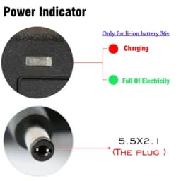 DC42V 2A Smart Lithium Battery Charger 5.5X2.1mm DC For 36V 10S 8AH 10AH 12AH 20AH Electric Car Hoverboard Balance Wheel Charge