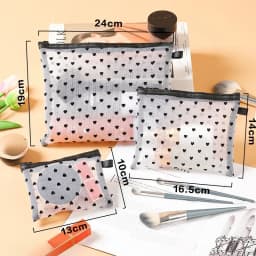 Women Mesh Cosmetic Bag Travel Storage Makeup Bag Organizer Female Make Up Pouch Portable Small Large Toiletry Beauty Case