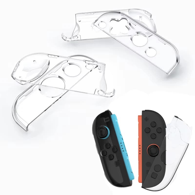 Crystal Hard Case Protective Cover Joycon Shell For Nintendo Switch 2/Oled NS Joy-Con Controller Transparent TPU Soft Protector