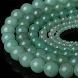 Natural Stone Green Aventurine Round Loose Beads 15" Strand 4 6 8 10 12 14MM Pick Size For Charm Jewelry Making