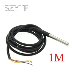 DS18B20 Temperature Sensor Module Kit Waterproof 100CM Digital Sensor Cable Stainless Steel Probe Terminal Adapter For Arduino