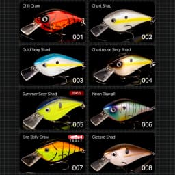 Hunthouse Fishing Hard Lures Crank Lure Floating 65mm/16.5g KVD 2.5 Squarebill Crankbait Wobblers Swimbait For Bass Pike Trout