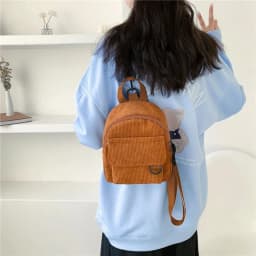 Mini Backpack Square Bag Korean Version Fashionable Sweet Shoulder Bag Female's Schoolbag Stylish Simple Crossbody Bag Casual