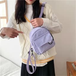 Mini Backpack Square Bag Korean Version Fashionable Sweet Shoulder Bag Female's Schoolbag Stylish Simple Crossbody Bag Casual