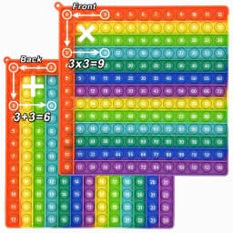 Multiplication Games Addition Chart Fidget Toys, 12x12&12+12 Times Table Math Practice Activity, Montessori Educational Toys