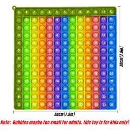 Multiplication Games Addition Chart Fidget Toys, 12x12&12+12 Times Table Math Practice Activity, Montessori Educational Toys