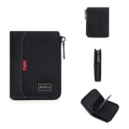 Baellerry RFID Simple Short Men Zipper Wallets Luxury Brand Card Holder Male Wallet Photo Holder Coin Pocket Man Money Clips