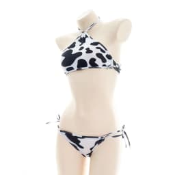Cow Series Swimsuit Bodysuit Bikini Maid Unifrom Costume Summer Beach Kawaii Girl Swimwear Skirt Uniform Set Cosplay